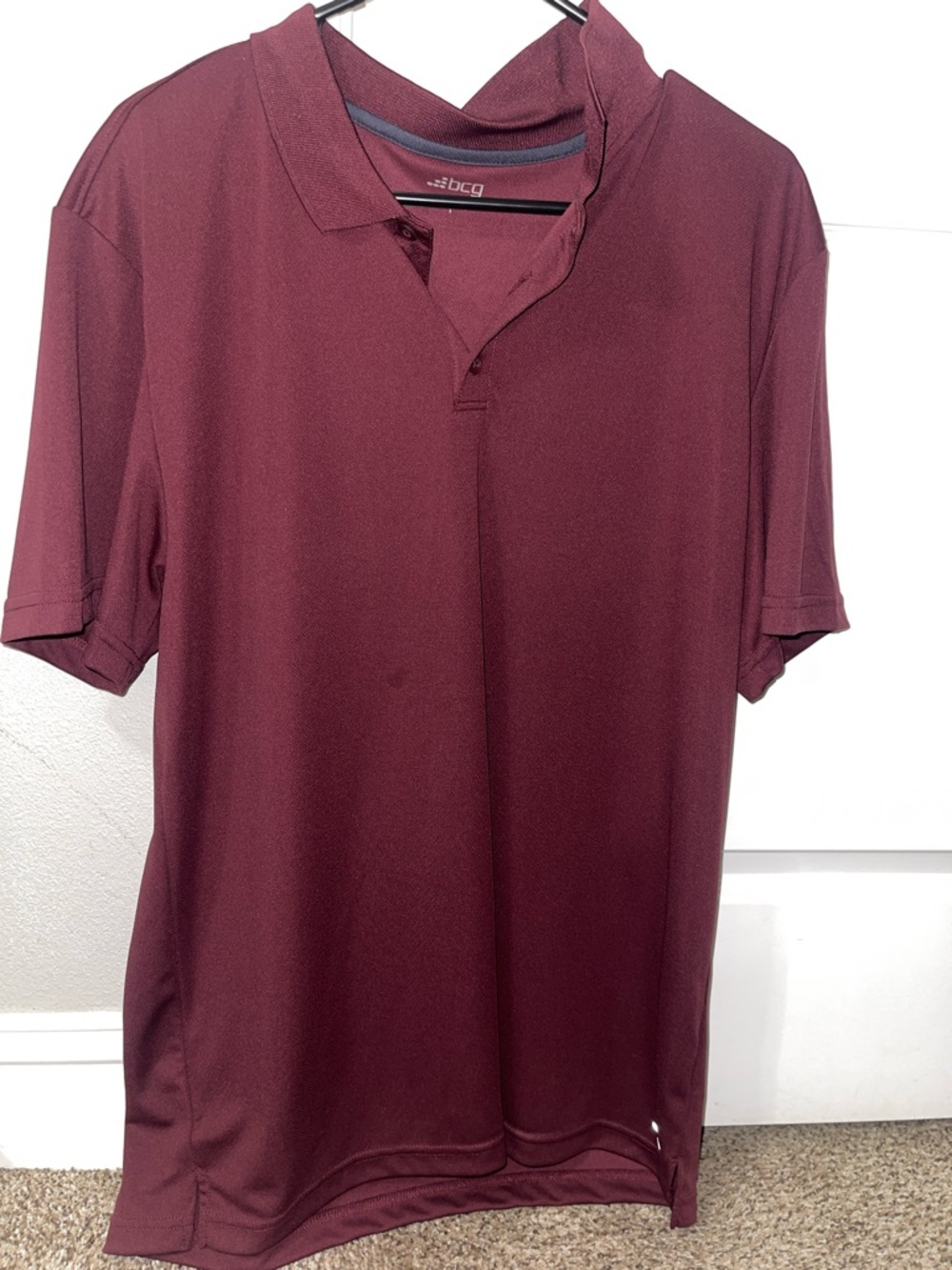bcg Men's Maroon Short-Sleeve Polo